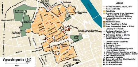 plan du ghetto de varsovie